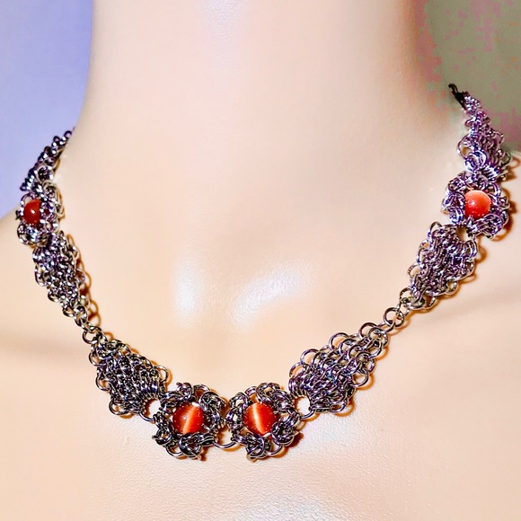 Artisan Cats Eye Choker and Bracelet Set - Picture 5 of 6